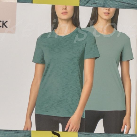 Mondetta Ladies' 2-Pack Crewneck Short‎ Sleeve Tees - Picture 1 of 4